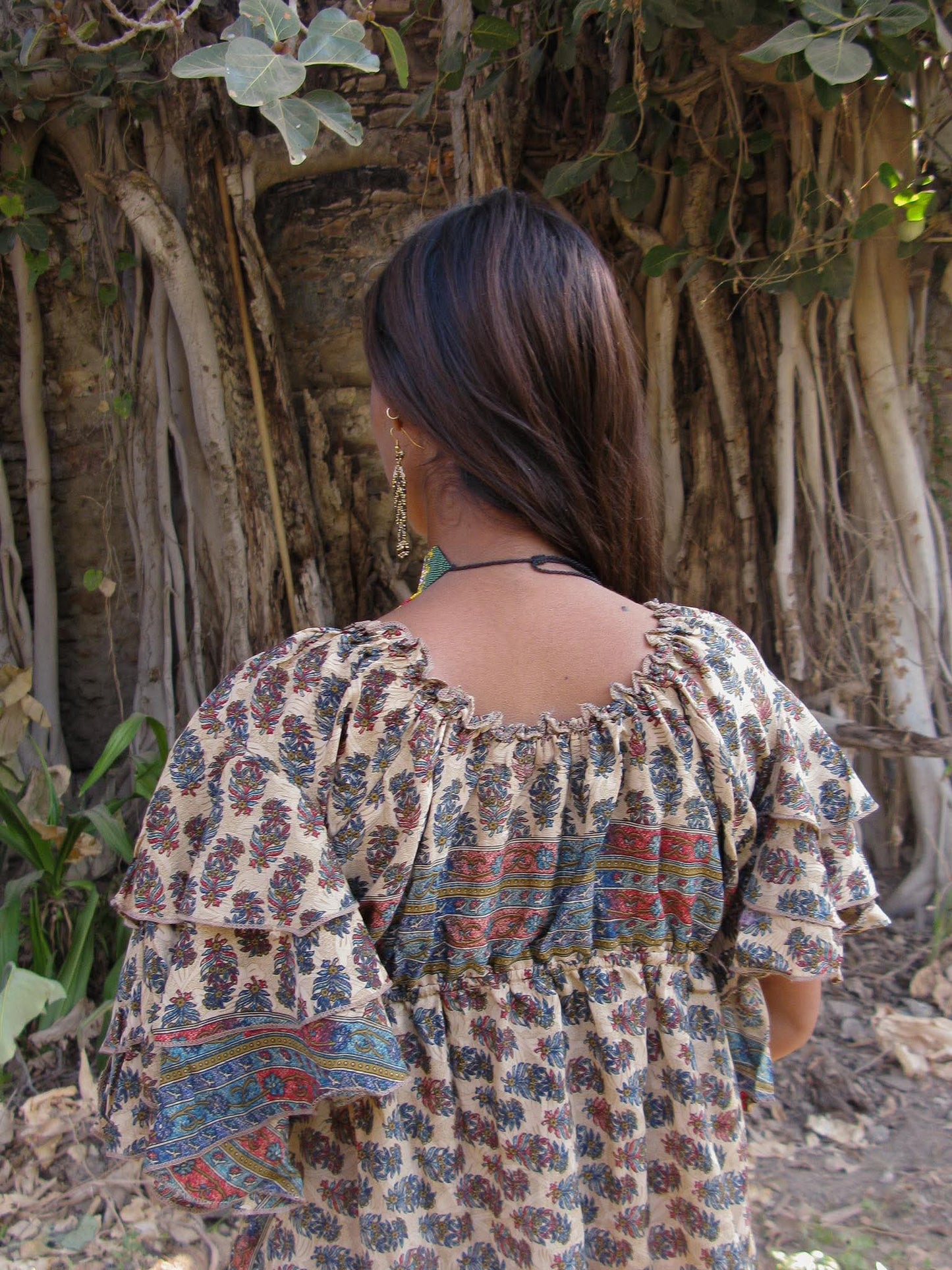 Sari Ruffle Top Dust