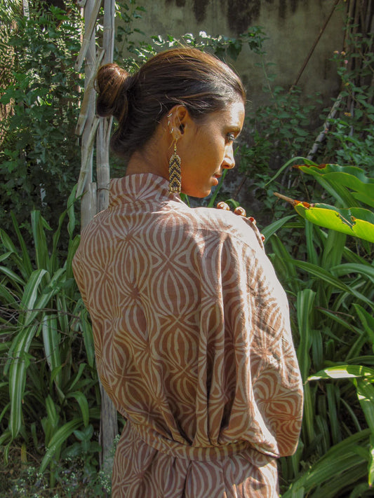 Luna Blockprint Robe
